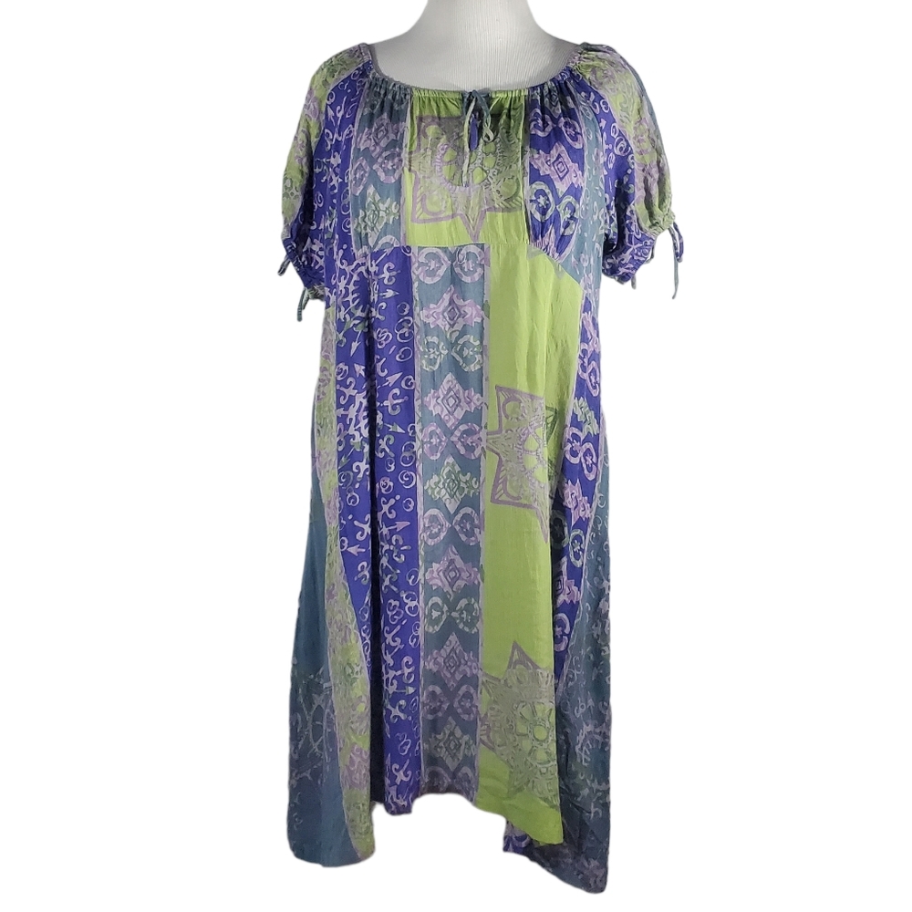 Globetrotters Dress, Vintage, 1x Green Purple